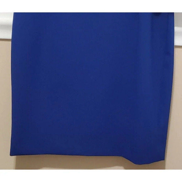 Teri Jon Royal Blue Stretch Cold Shoulder Dress - Picture 5 of 9